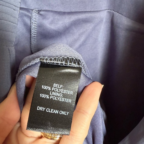 Lulus Maxi Dress Size XXS V-Neck Chiffon Gown Dusty Blue Gray Wedding Bridesmaid - Picture 9 of 16